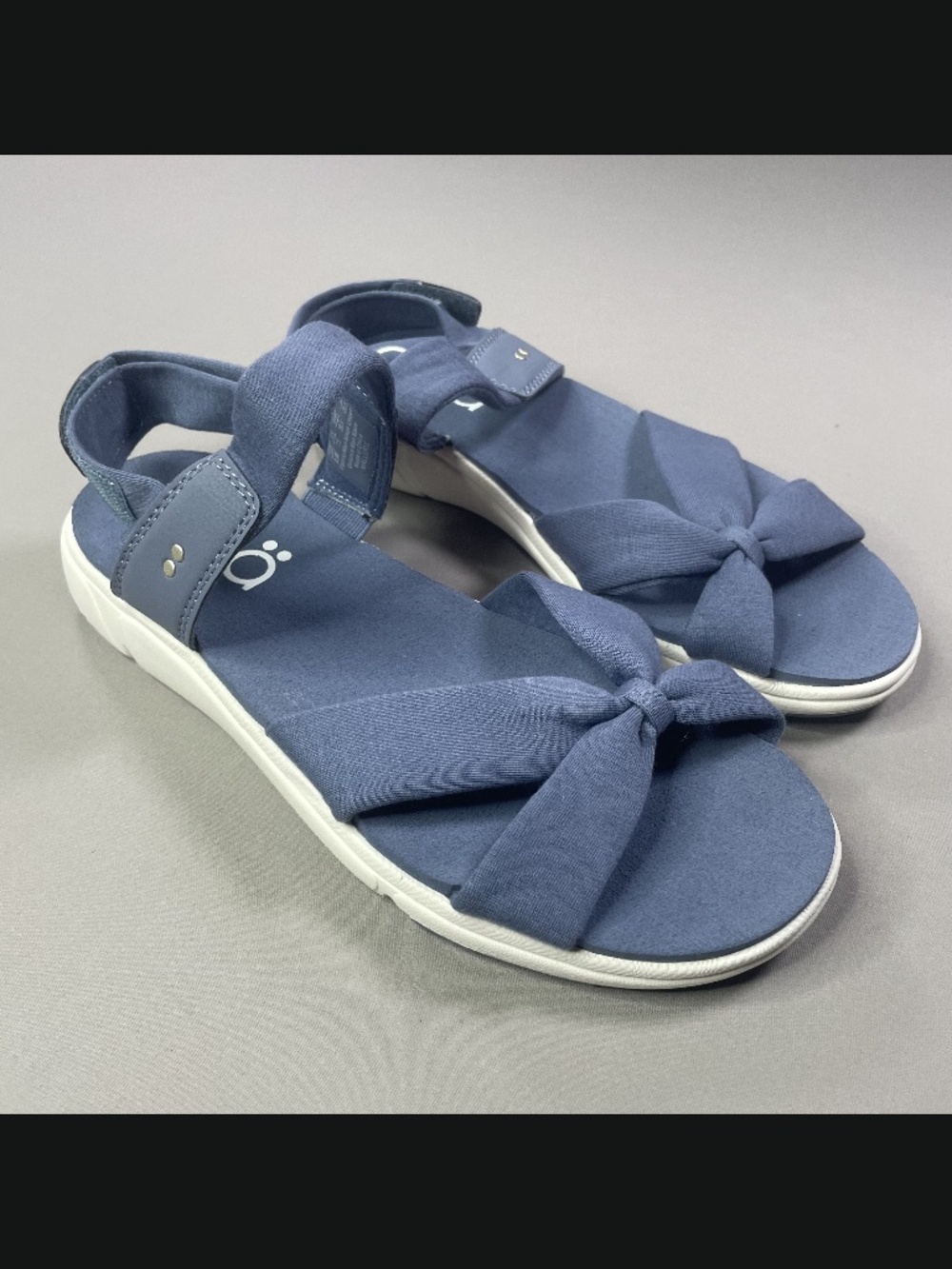 NEW Ryka Shoes Womens 9.5 blue white sandals summer beach casual